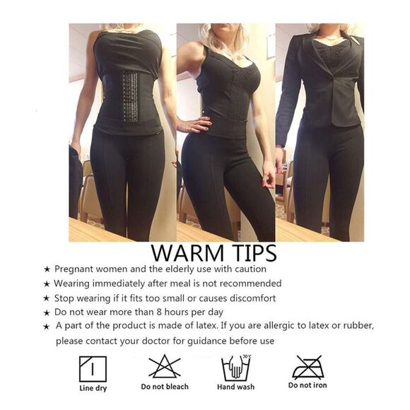 ECOWALSON Waist Trainer for Women Corset Cincher Body Shaper Girdle Trimmer with - Picture 8 of 9